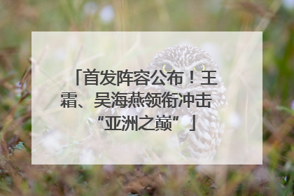 首发阵容公布！王霜、吴海燕领衔冲击“亚洲之巅”
