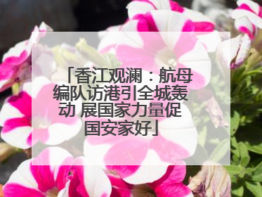 香江观澜：航母编队访港引全城轰动 展国家力量促国安家好