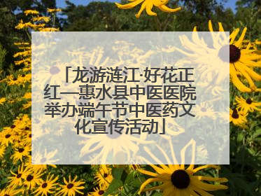 龙游涟江·好花正红—惠水县中医医院举办端午节中医药文化宣传活动