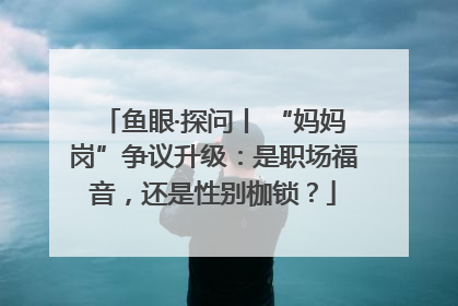 鱼眼·探问丨 “妈妈岗”争议升级：是职场福音，还是性别枷锁？