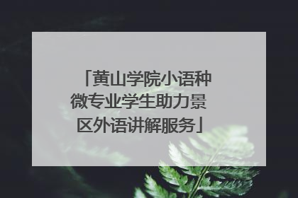 黄山学院小语种微专业学生助力景区外语讲解服务
