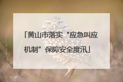 黄山市落实“应急叫应机制”保障安全度汛
