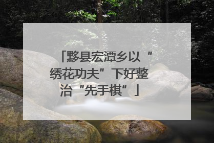 黟县宏潭乡以“绣花功夫”下好整治“先手棋”