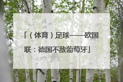 （体育）足球——欧国联：德国不敌葡萄牙