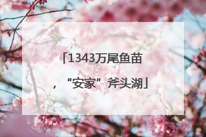 1343万尾鱼苗，“安家”斧头湖