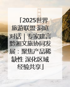2025世界旅游联盟·洞庭对话｜专家建言黔湘文旅协同发展：聚焦产品稀缺性 深化区域经验共享