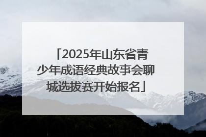 2025年山东省青少年成语经典故事会聊城选拔赛开始报名