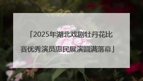 2025年湖北戏剧牡丹花比赛优秀演员惠民展演圆满落幕