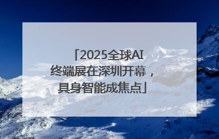 2025全球AI终端展在深圳开幕，具身智能成焦点