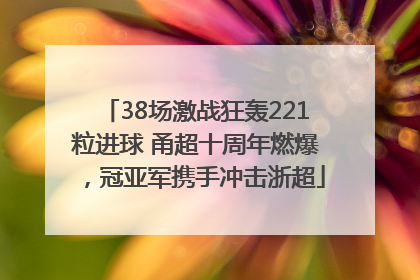 38场激战狂轰221粒进球 甬超十周年燃爆，冠亚军携手冲击浙超